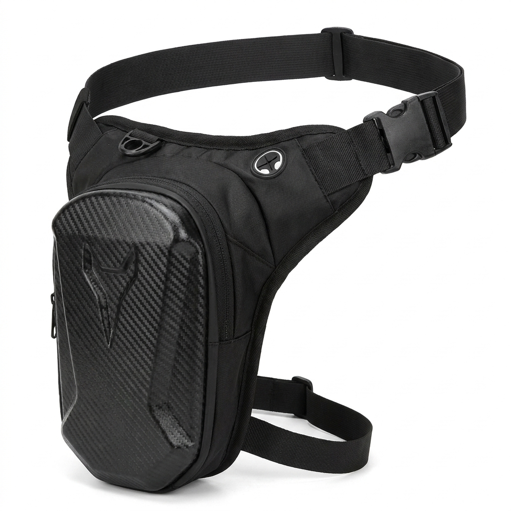 leather motorcycle bag detail