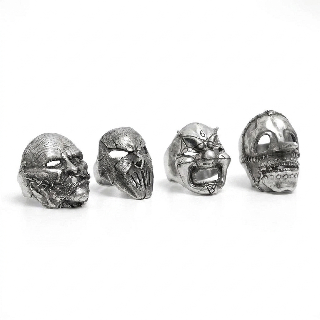 stainless steel biker ring detail