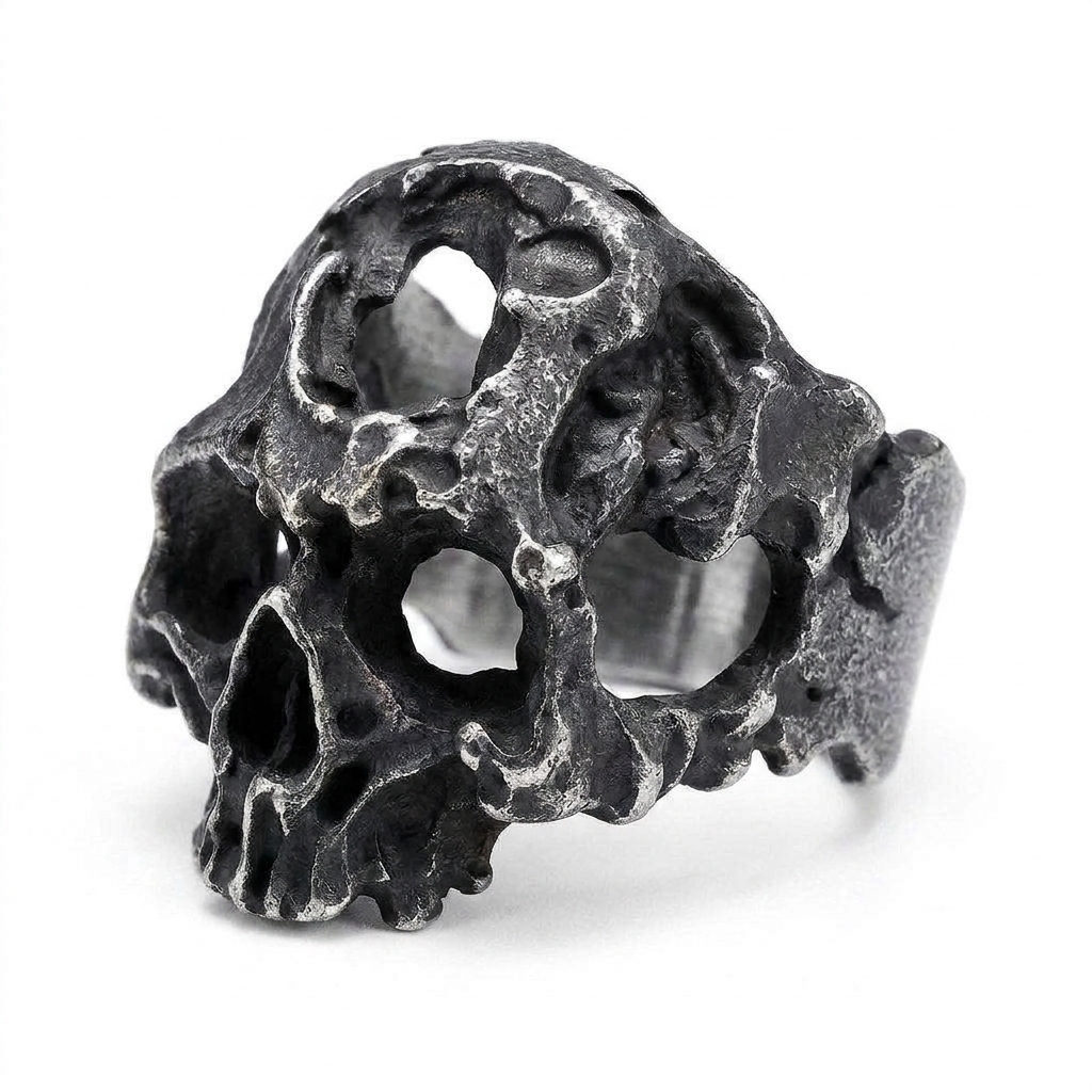 stainless steel biker ring detail