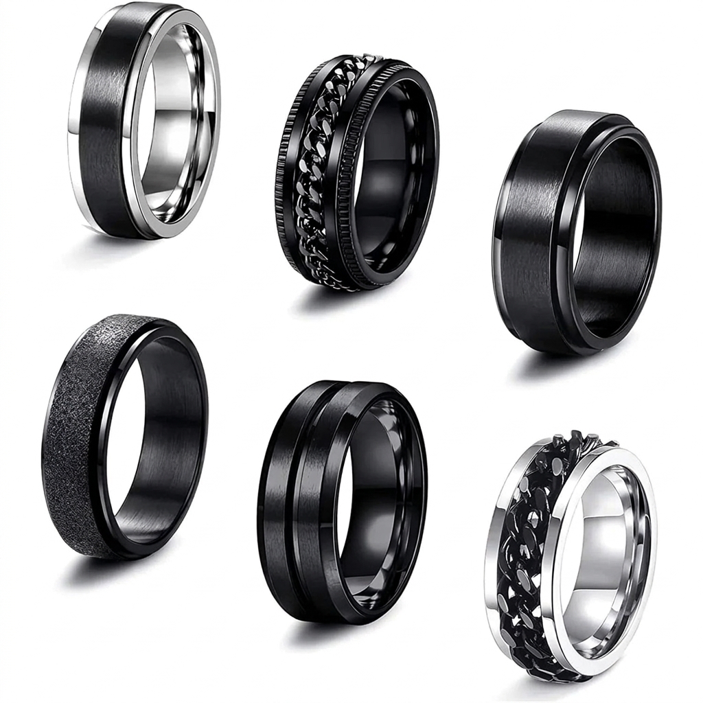 stainless steel biker ring detail