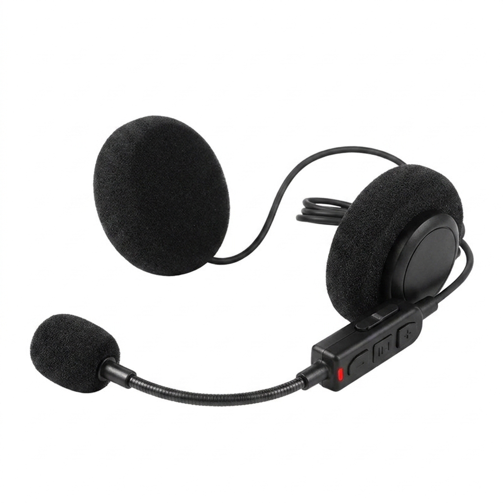 motorcycle helmet headset detail