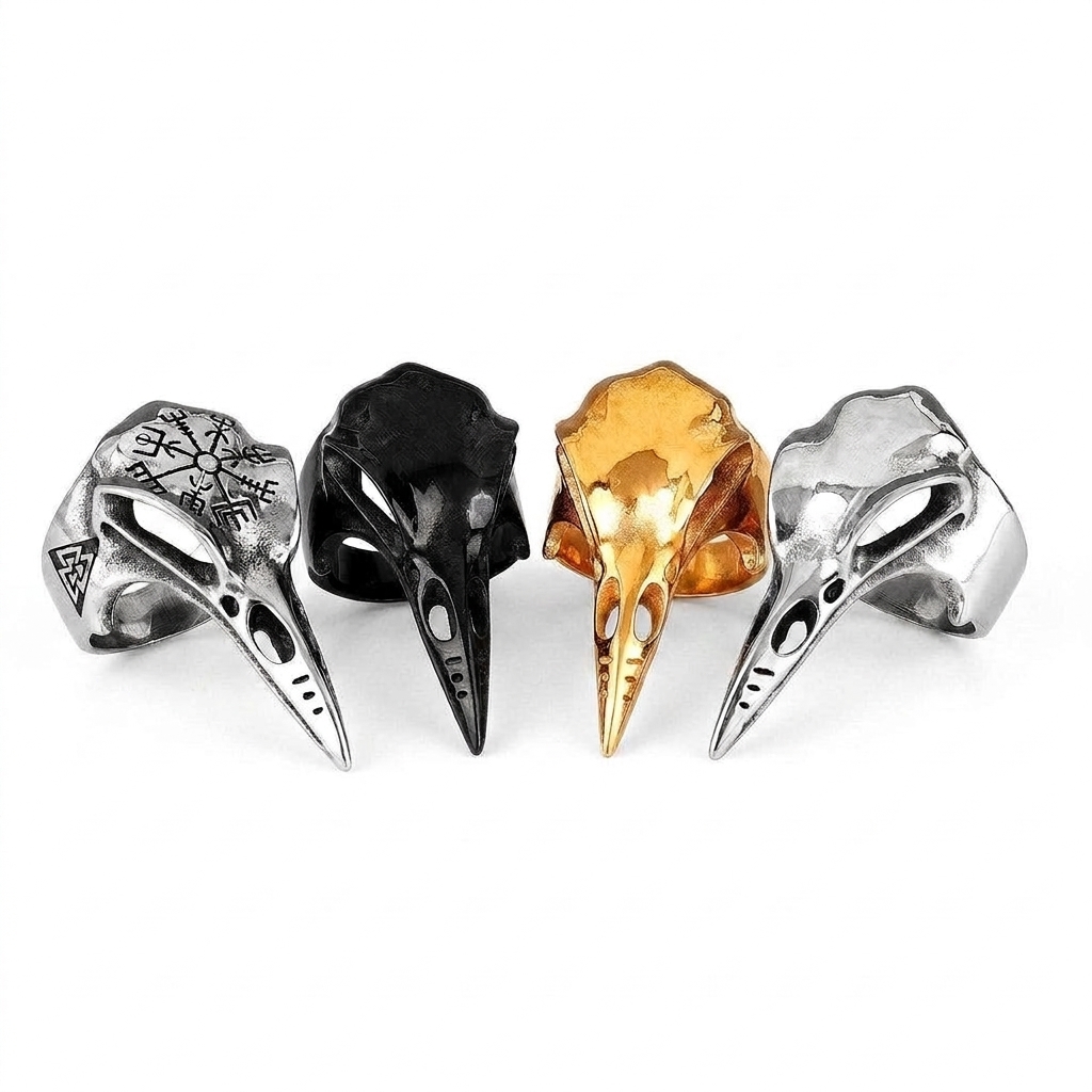 stainless steel biker ring detail
