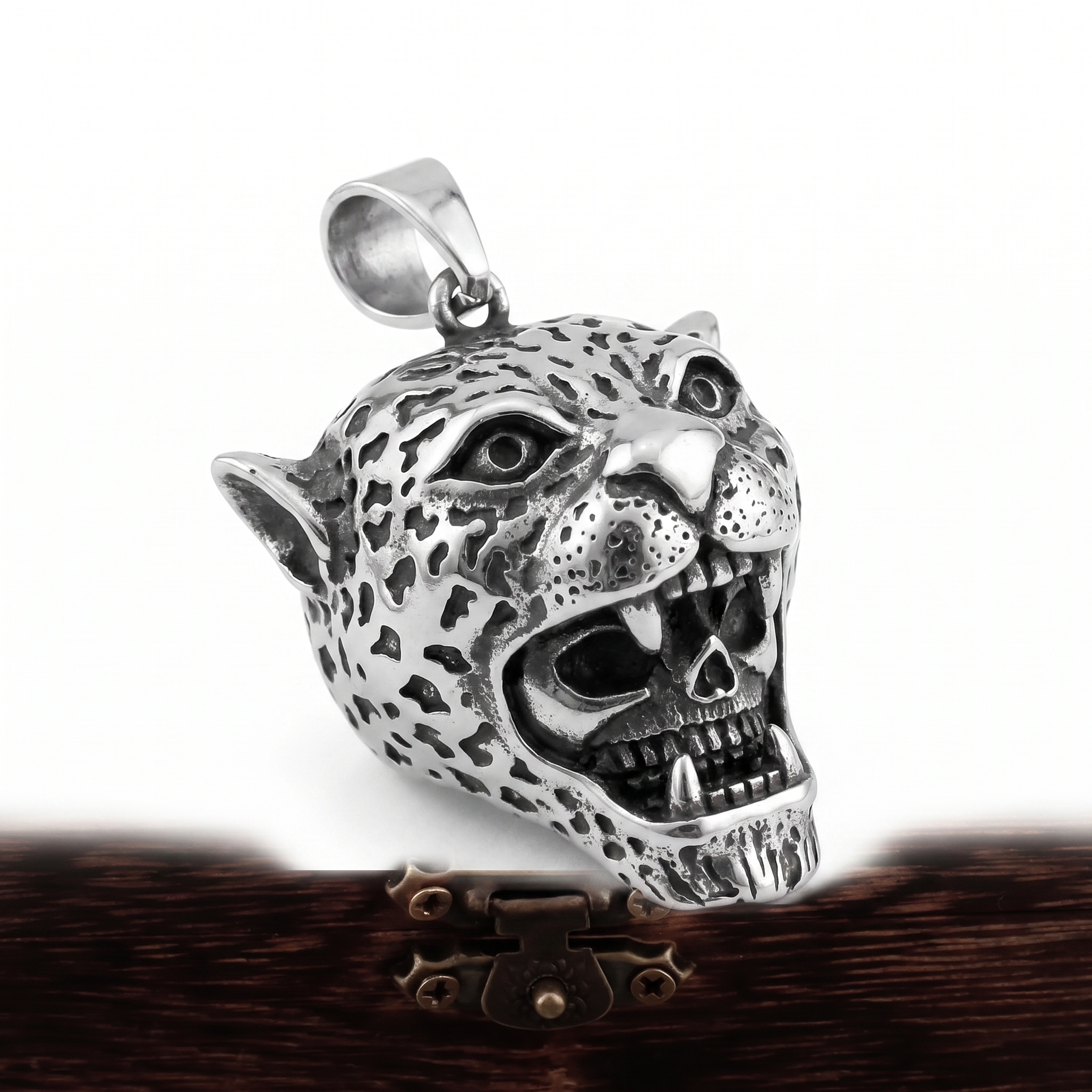 stainless steel biker ring detail