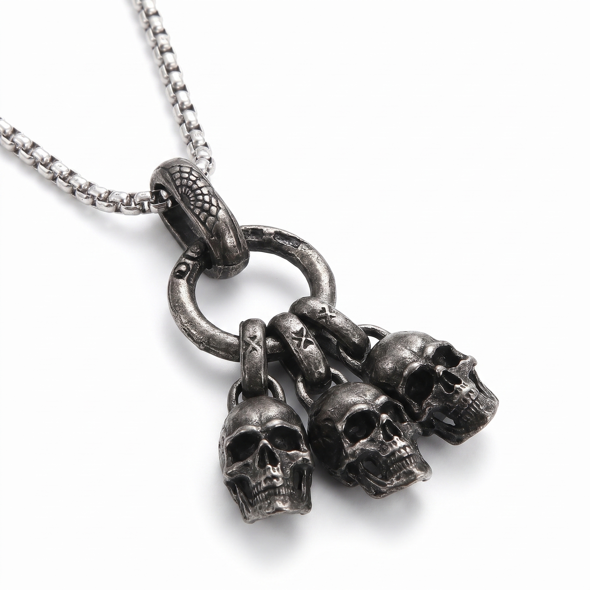 stainless steel biker ring detail