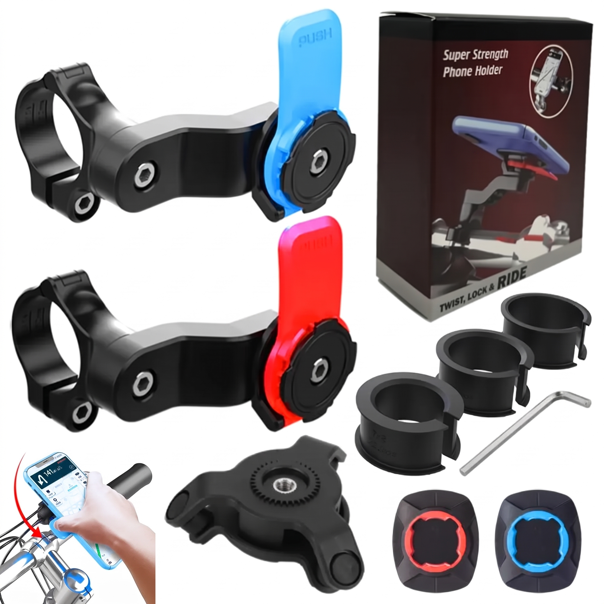 motorcycle phone holder detail