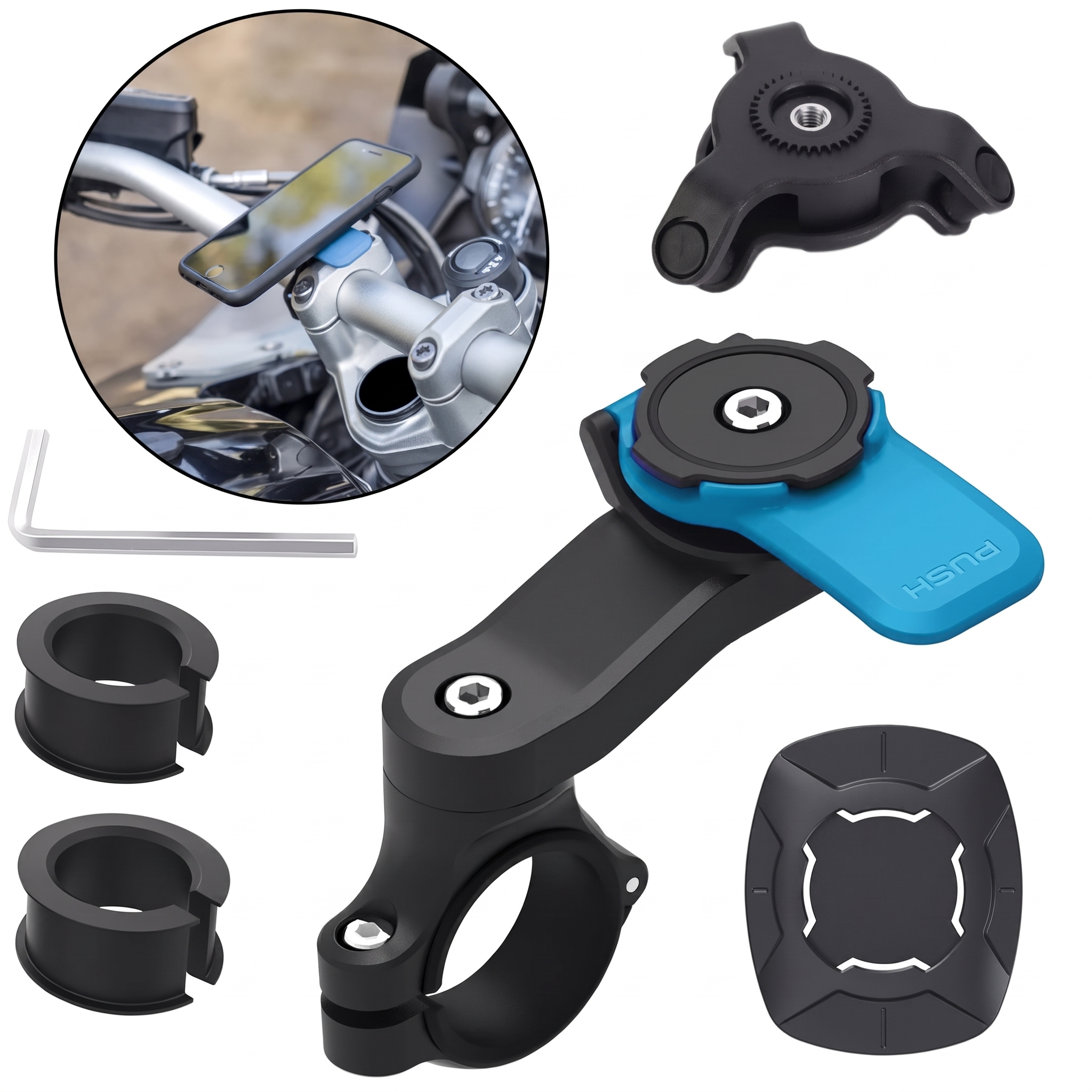 motorcycle phone holder detail