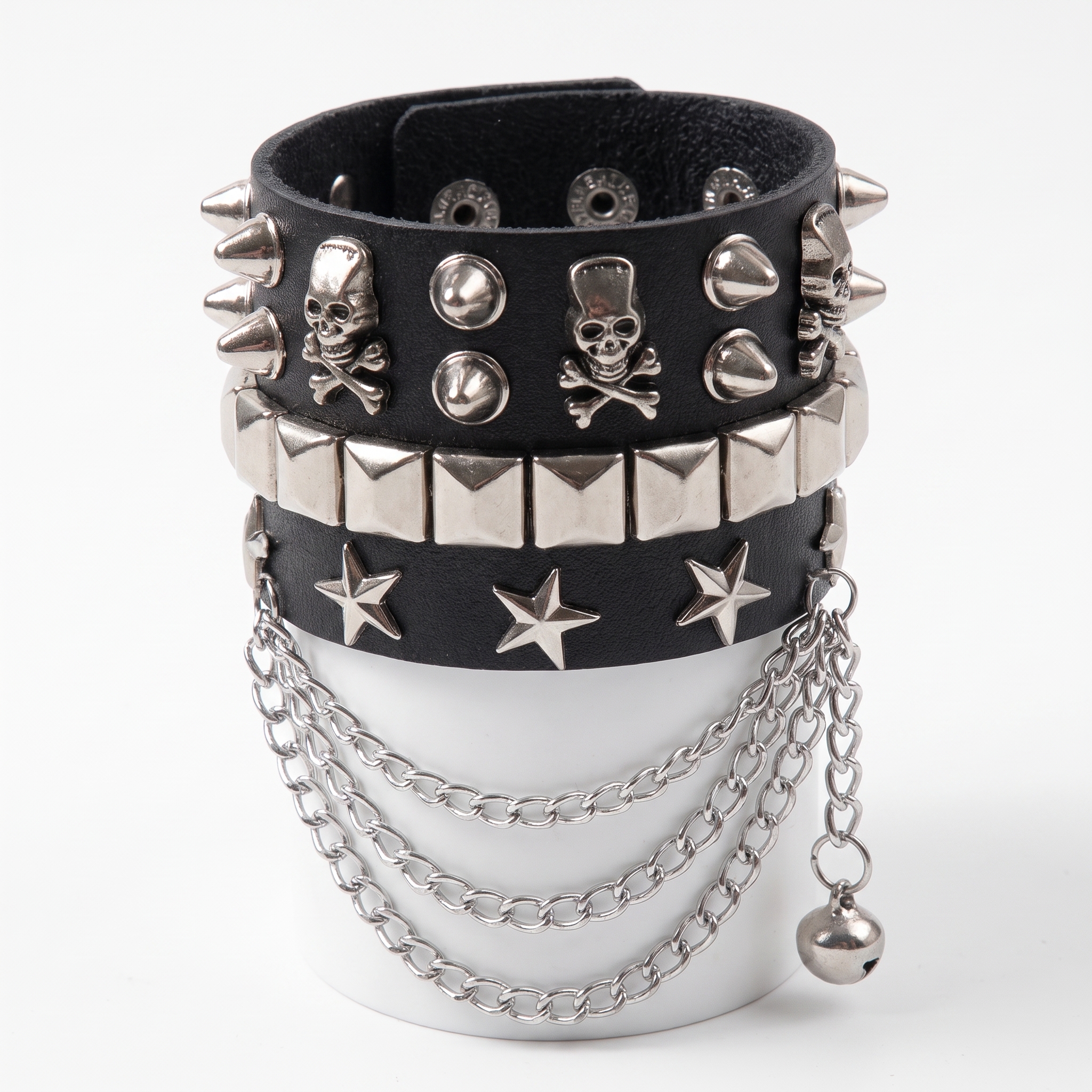 stainless steel biker ring detail