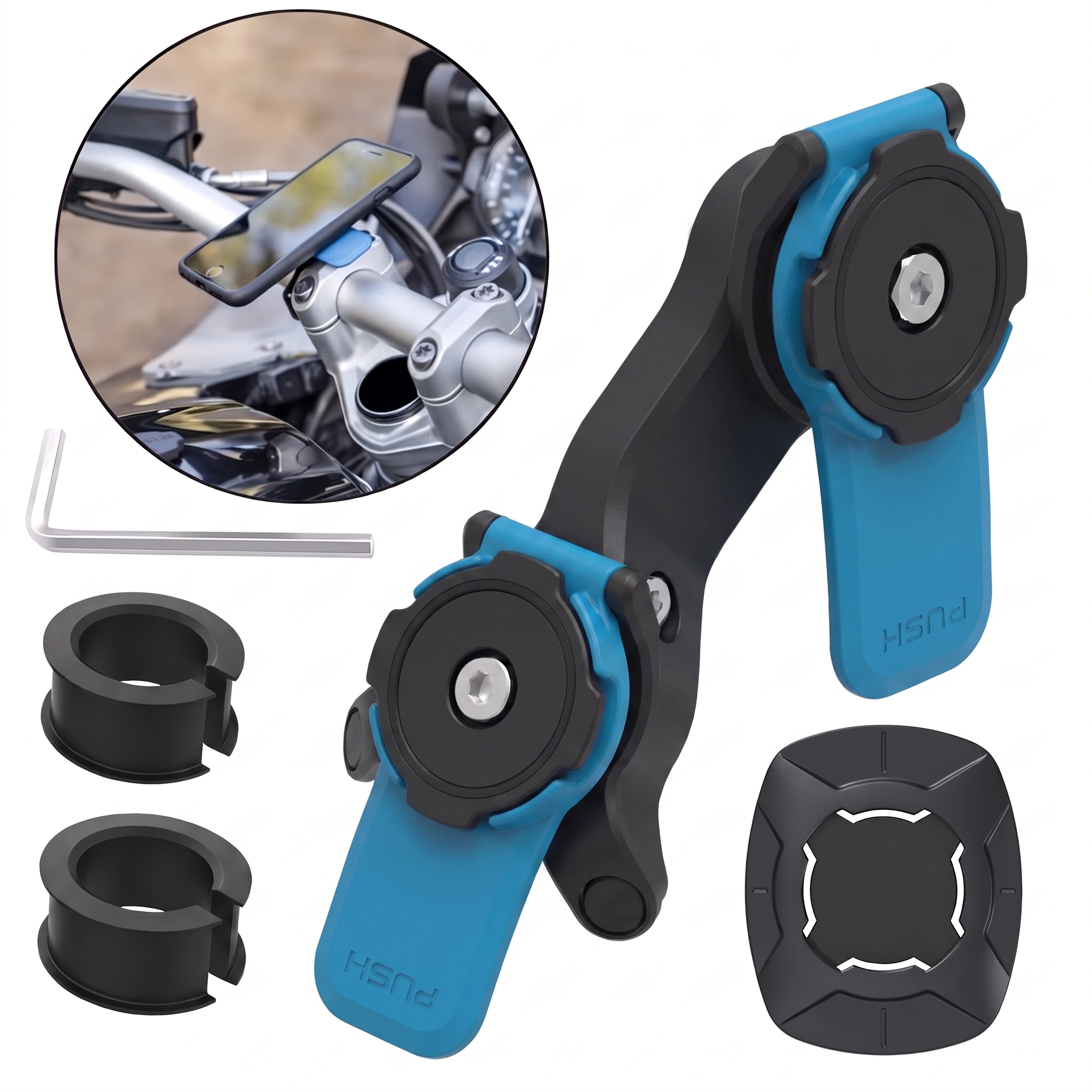 motorcycle phone holder detail